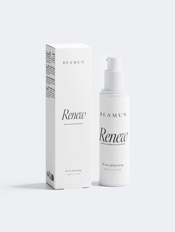 Renew moisturiser and its carton, front view