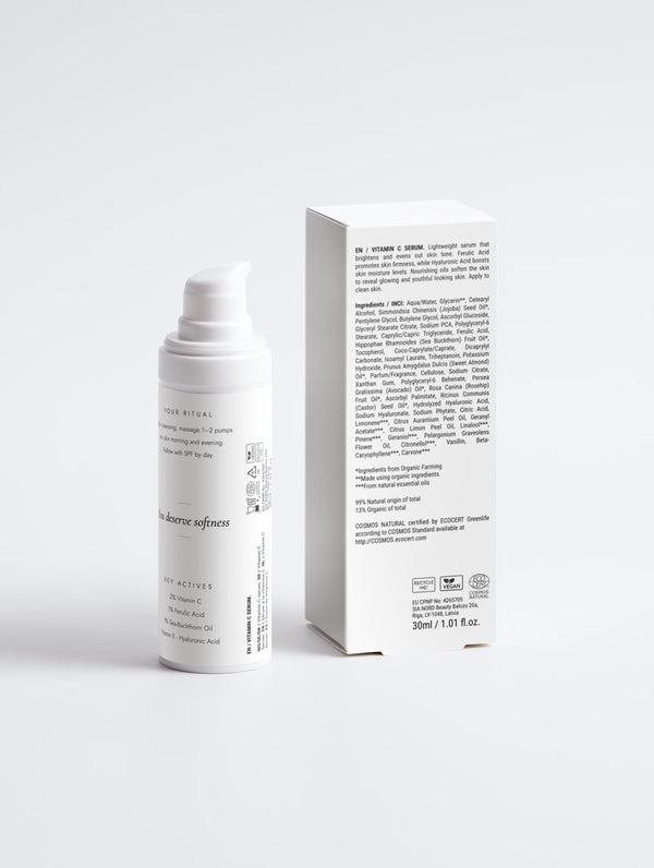 The back of the Glow bottle and carton, showing the full ingredient list