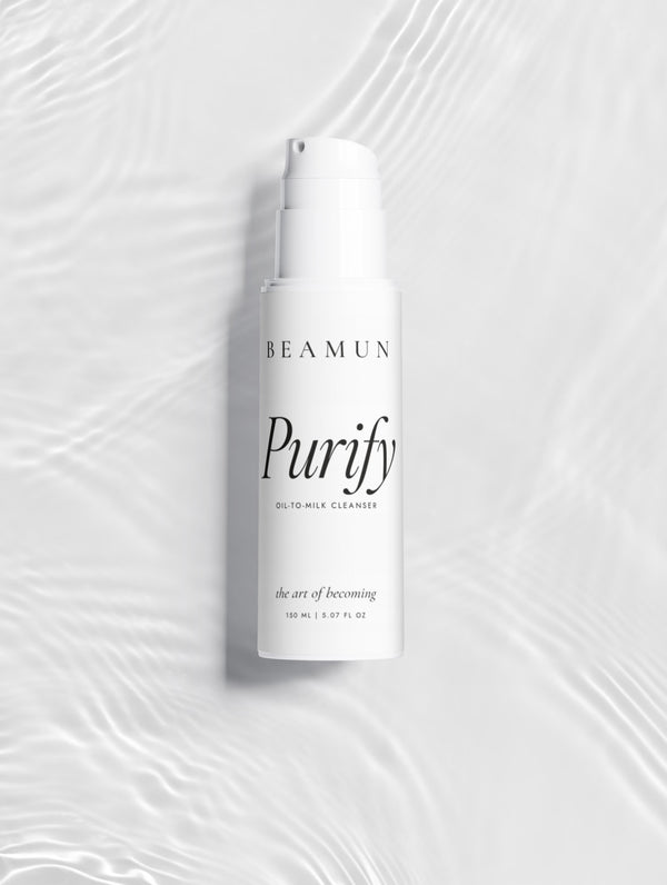 Purify bottle on rippling water