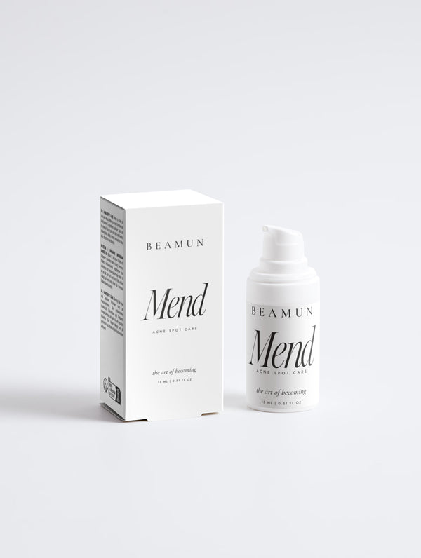 Mend spot treatment and its carton, front view