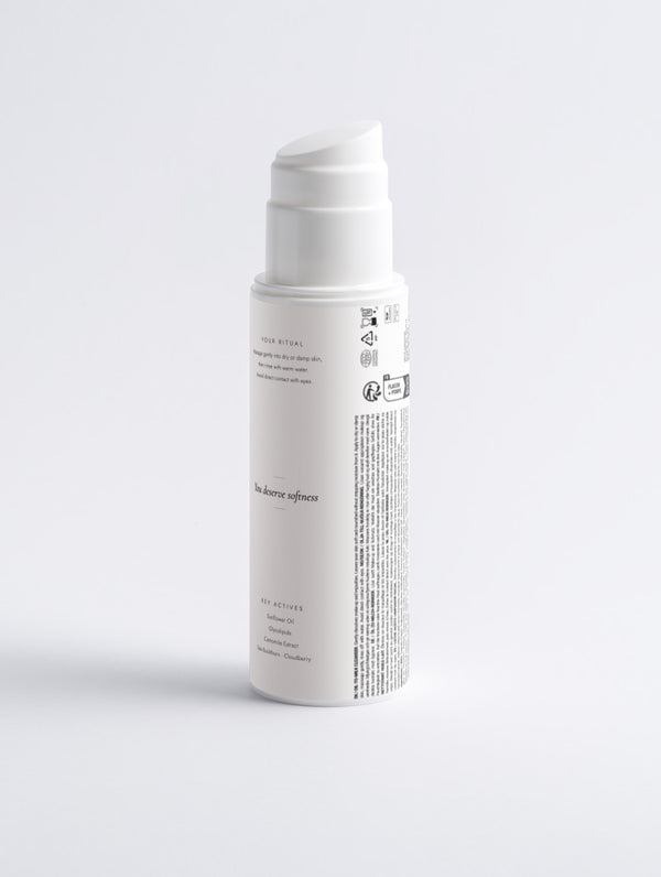 The back of the Purify bottle, showing how to use it and the ingredient list