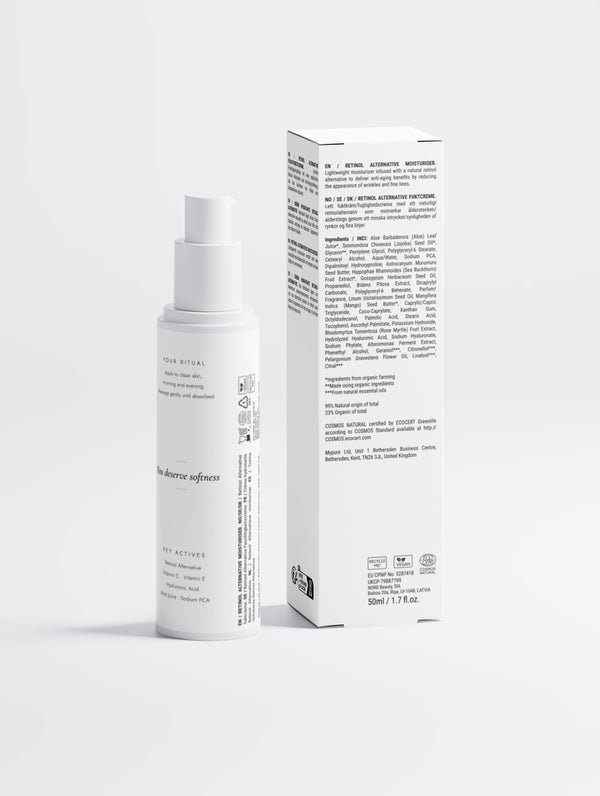 The back of the Renew bottle and carton, showing the full ingredient list