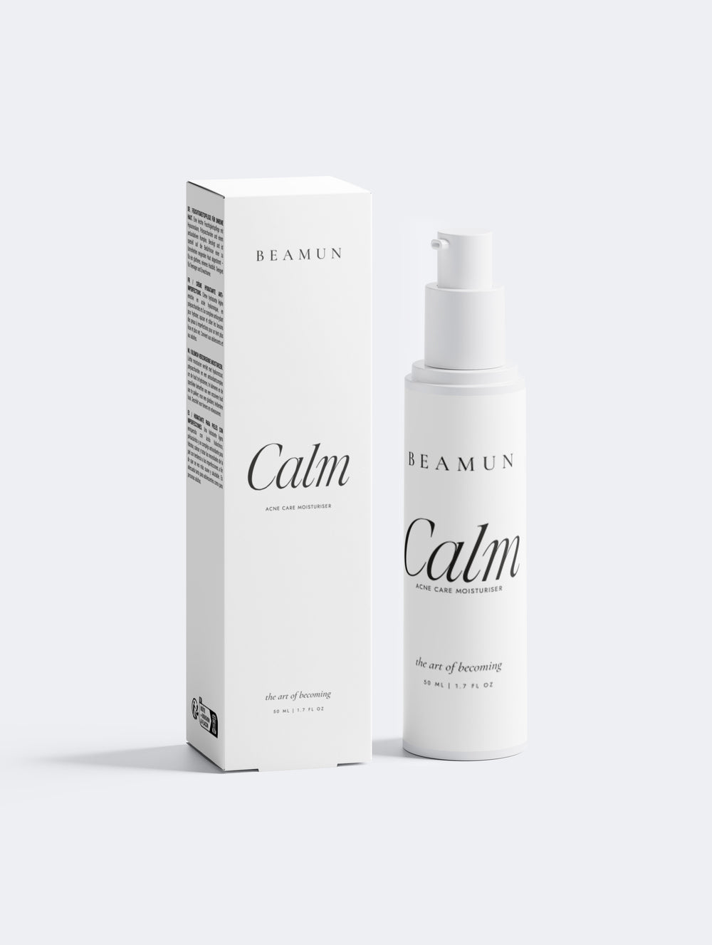 Calm moisturiser and its carton, front view