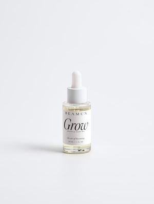 Grow hair and scalp oil, 30 ml dropper bottle, front view